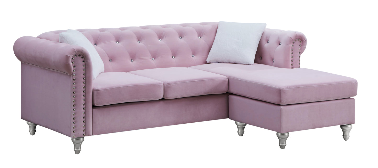 Glory Furniture Raisa G864B-SCH Sofa Chaise , Burgandy - Enova Luxe Home Store