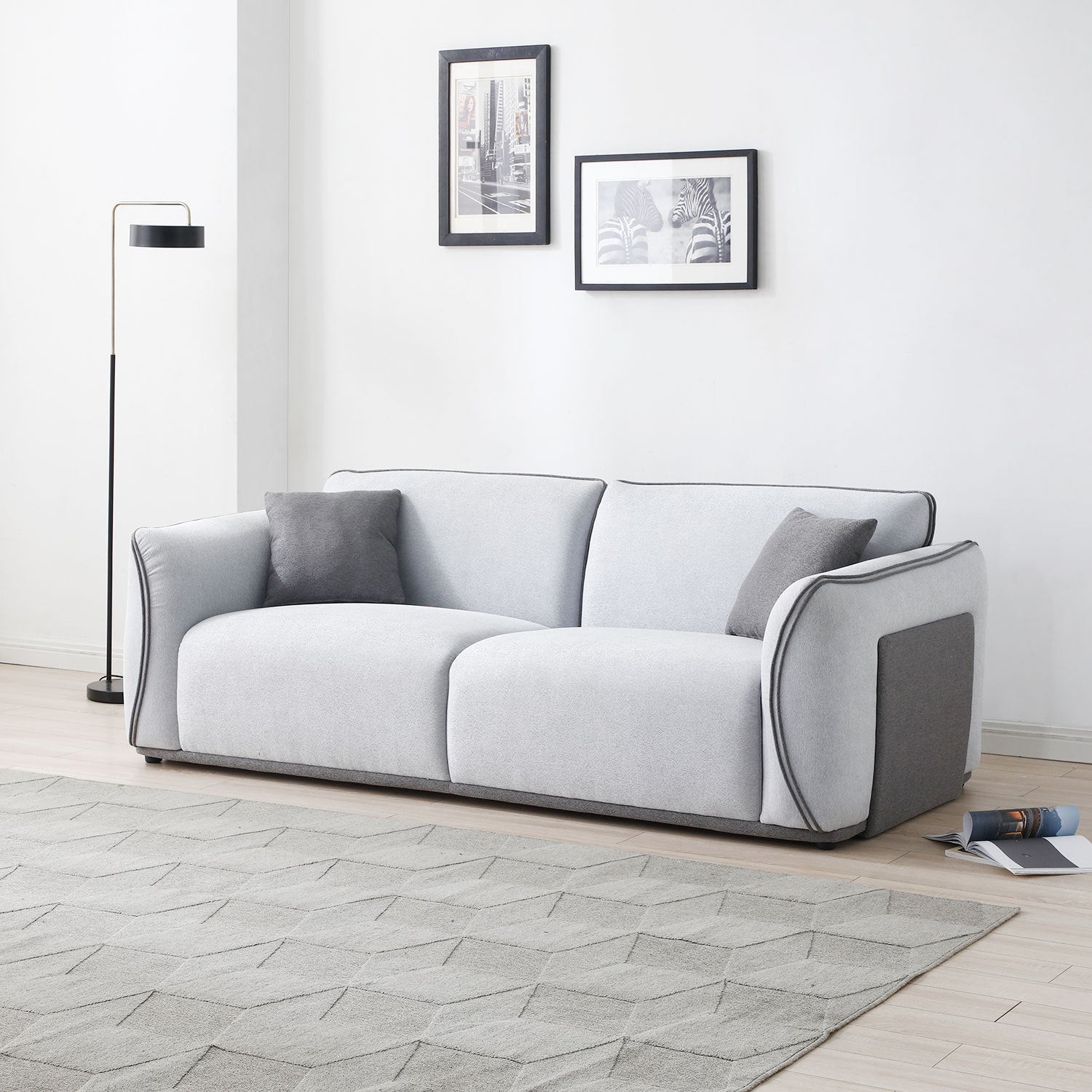 Grey Couch Upholstered Sofa, Modern Sofa for Living Room, Couch for Small Spaces. - Enova Luxe Home Store