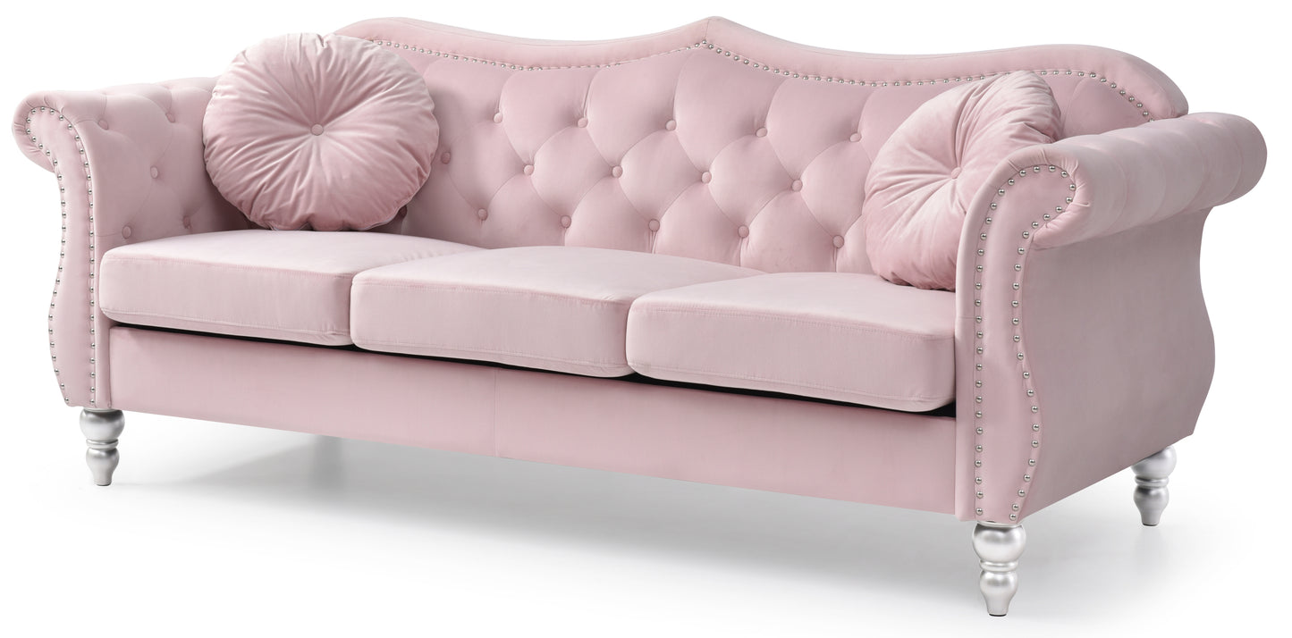 Glory Furniture Hollywood G0664A-S Sofa , PINK - Enova Luxe Home Store