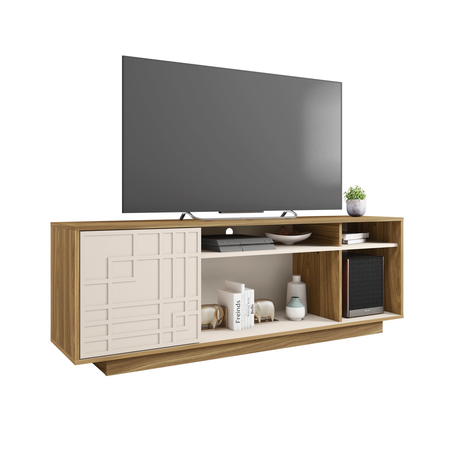 Techni Mobili Contemporary TV Stand for TVs Up to 70in, Oak
