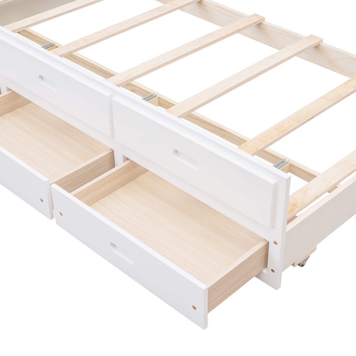 Twin-Over-Full Bunk Bed with Twin size Trundle , Separable Bunk Bed with Drawers for Bedroom - White - Enova Luxe Home Store