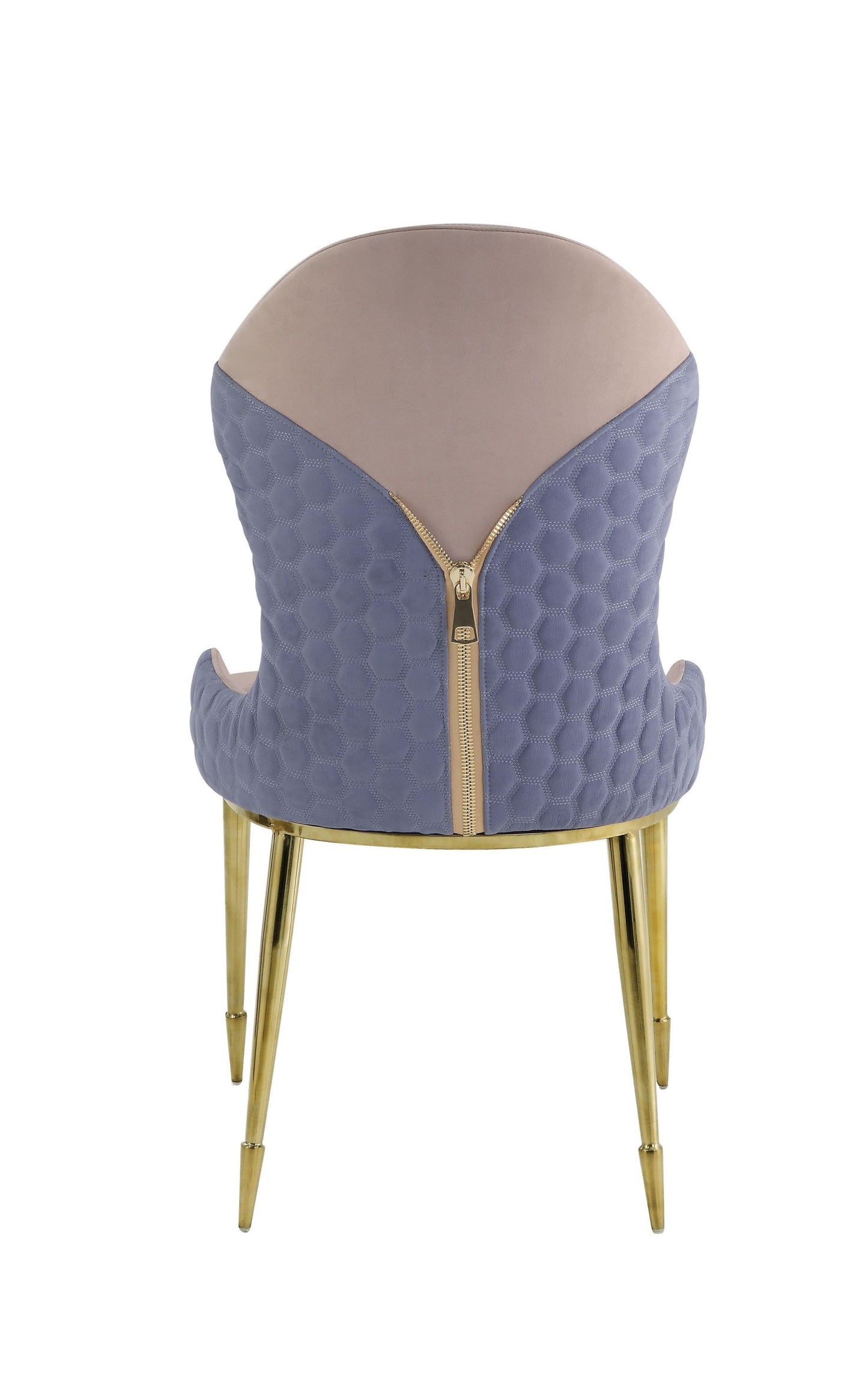 ACME Caolan Side Chair (Set-2), Tan, Lavender Fabric & Gold  72469 - Enova Luxe Home Store