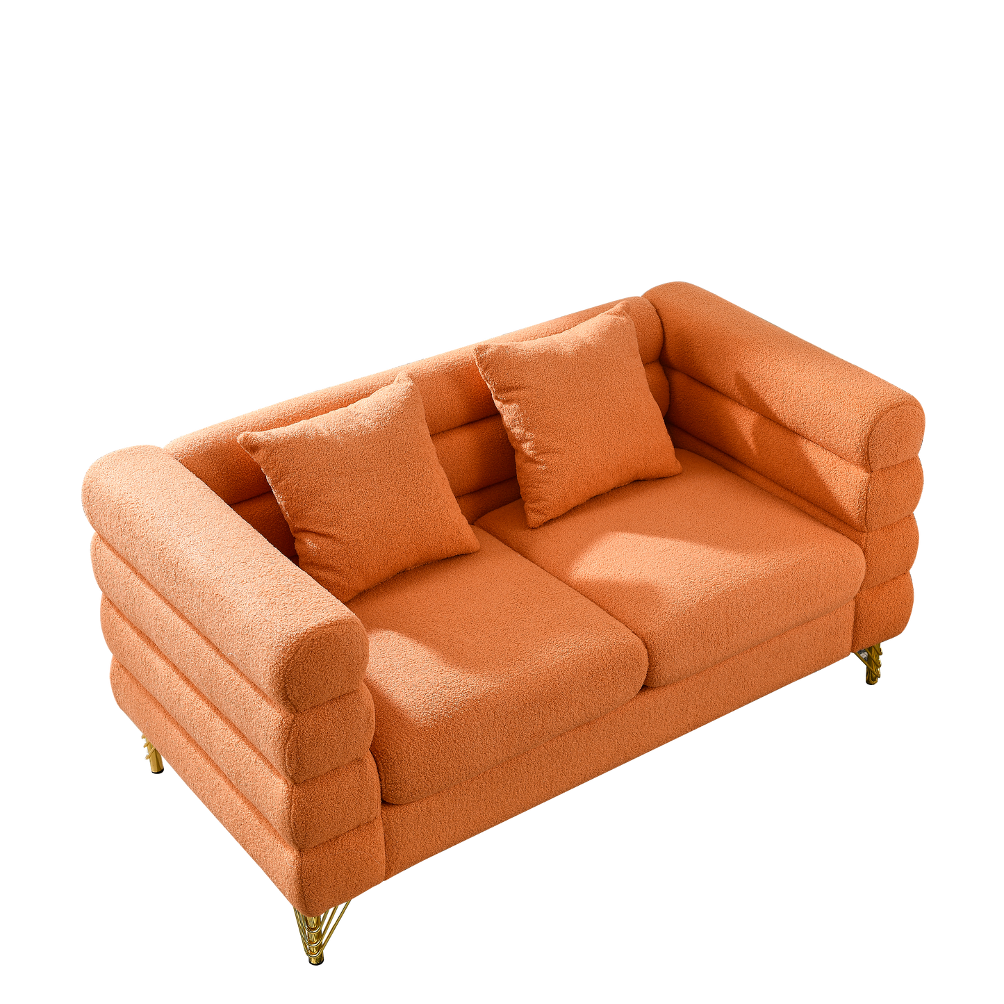 3-seater + 2-seater Combination sofa.ORANGE teddy