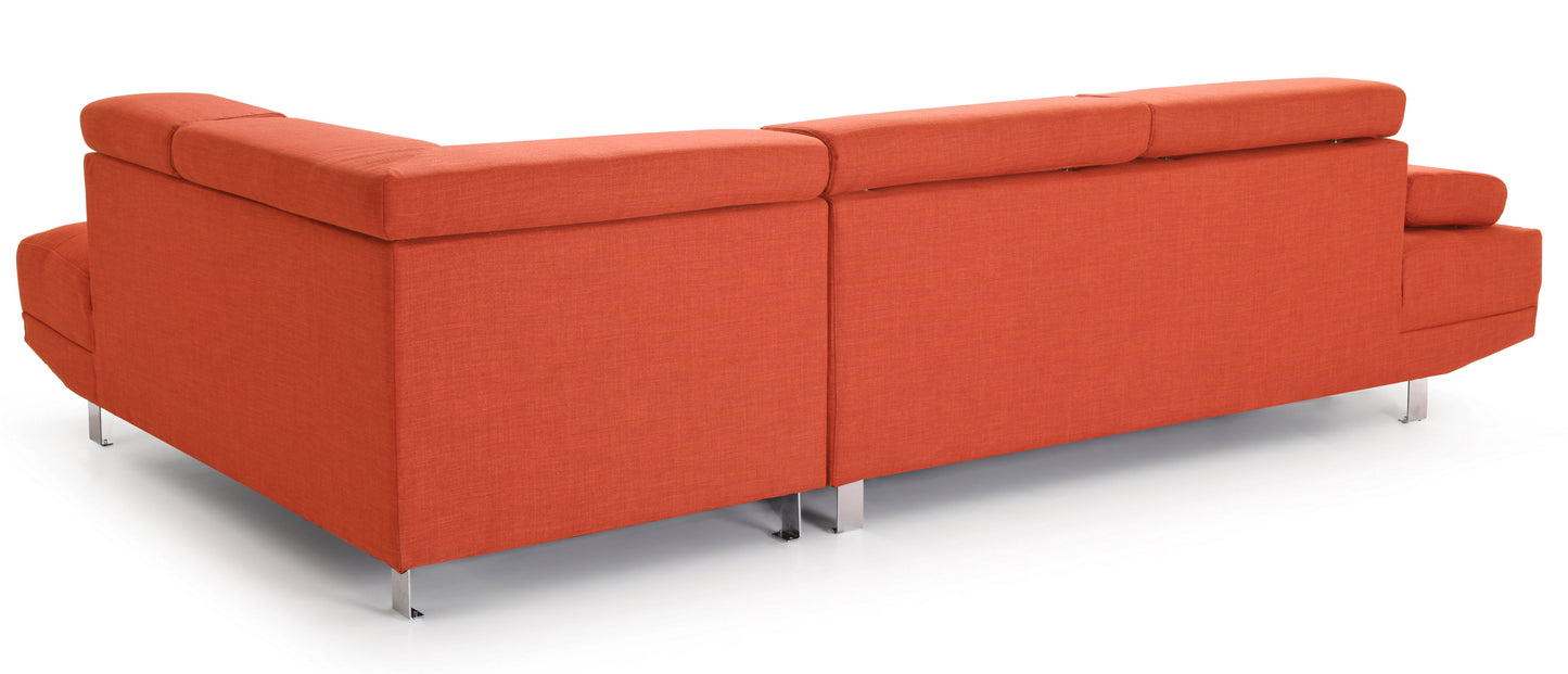 Glory Furniture Riveredge G444-SC Sectional  ( 2 Boxes) , ORANGE - Enova Luxe Home Store