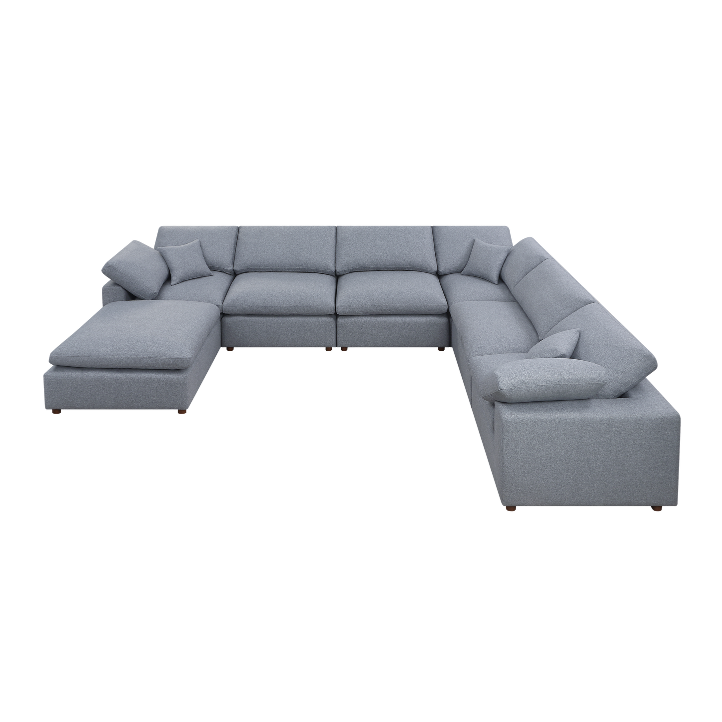 Modern Modular Sectional Sofa Set, Self-customization Design Sofa, Grey