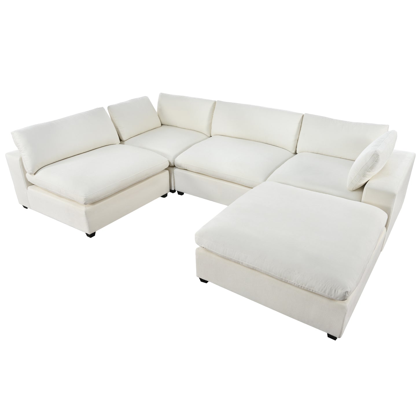 Summit Navy Modular Sectional - 5 Seat L-Configuration