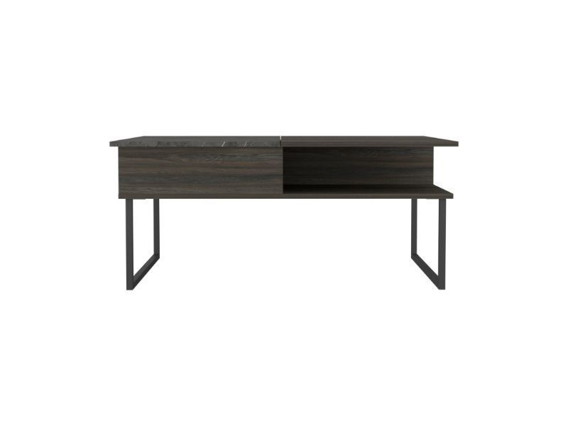 Lift Top Coffee Table Juvve, One Shelf, Carbon Espresso / Onyx Finish - Enova Luxe Home Store