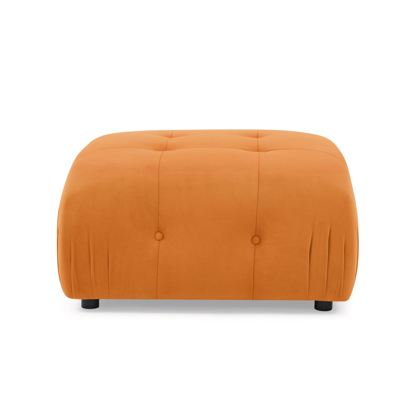 Modular Sectional Sofa, Button Tufted Designed and DIY Combination,L Shaped Couch with Reversible Ottoman, Orange Velvet