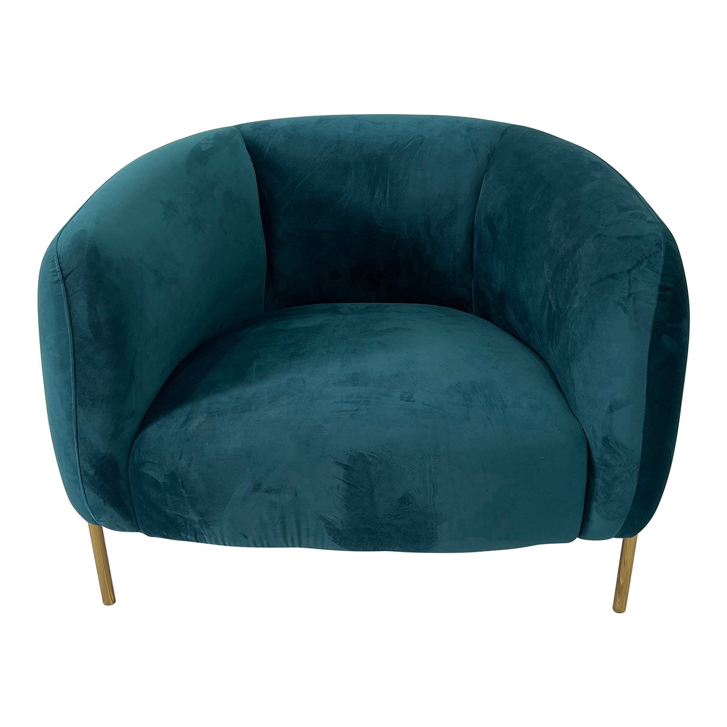 Navy Teal and Gold Sofa Chair - Enova Luxe Home Store