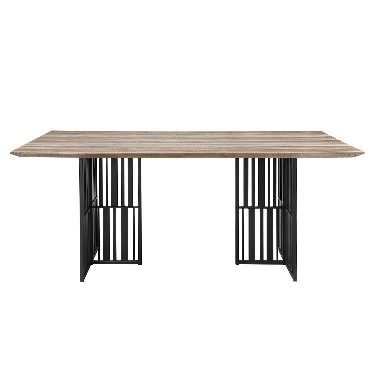 ACME Zudora Dining Table, Antique Oak & Black Finish DN01757 - Enova Luxe Home Store