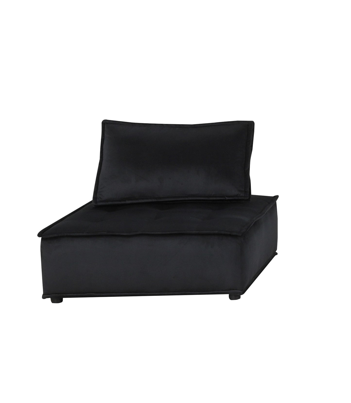 Anna Black Velvet 4 Pc Sectional Sofa - Enova Luxe Home Store