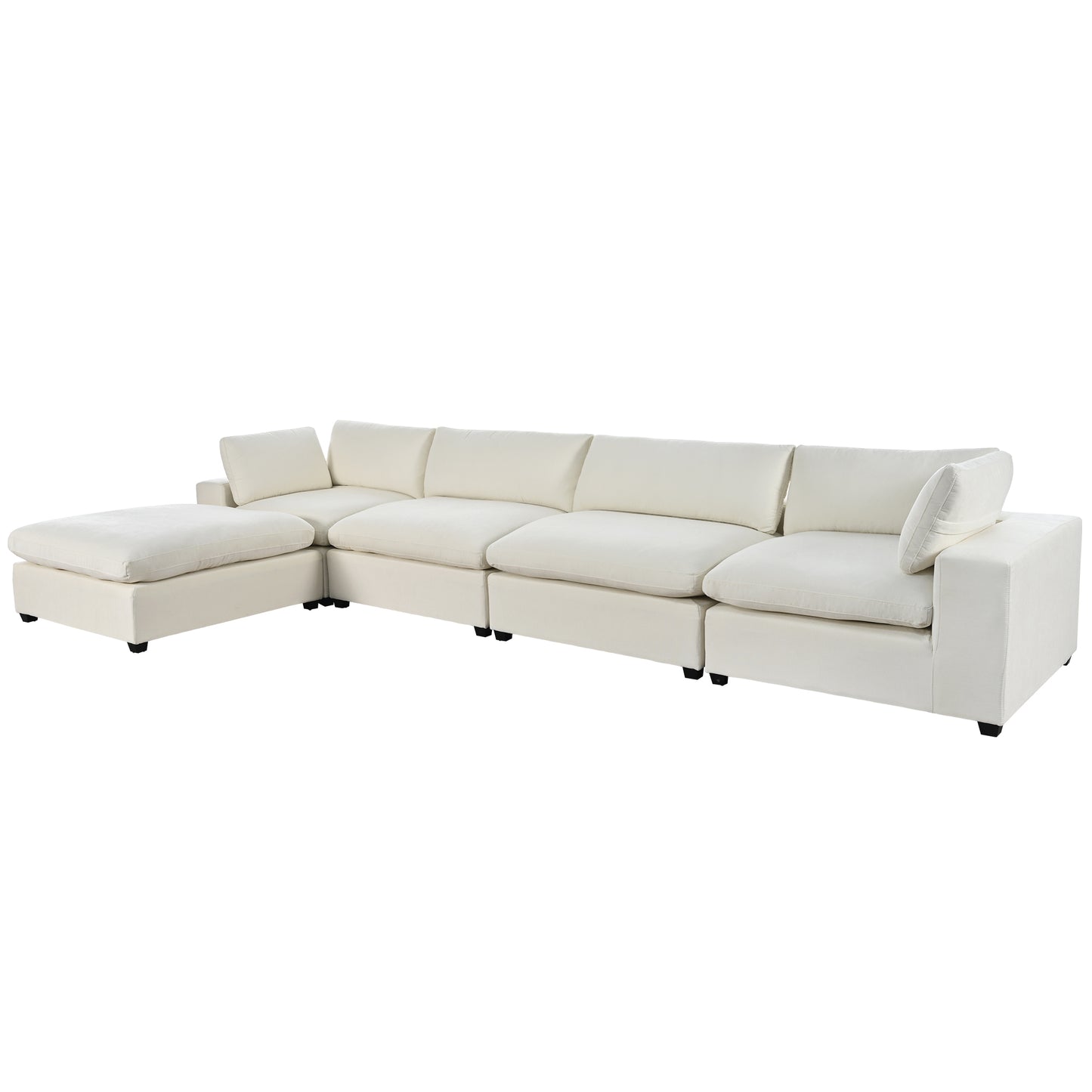 Summit Navy Modular Sectional - 5 Seat L-Configuration