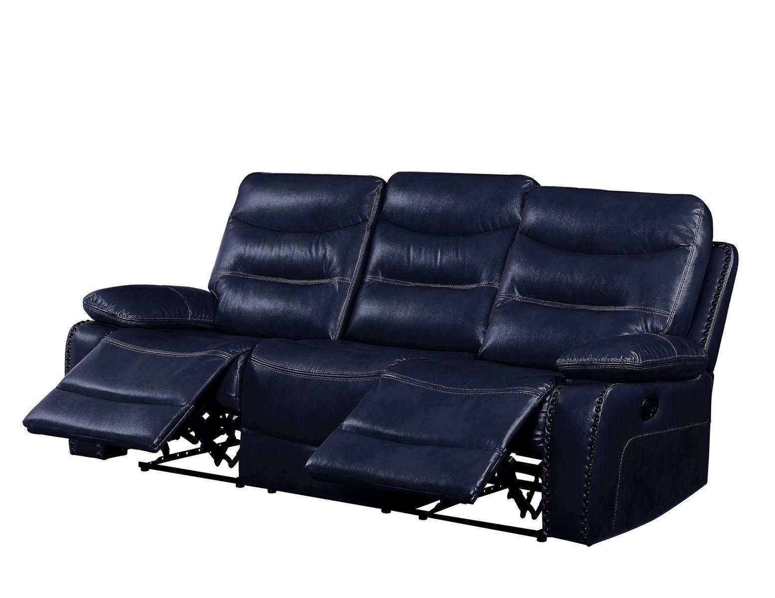 ACME Aashi Sofa (Motion), Navy Leather-Gel Match 55370 - Enova Luxe Home Store