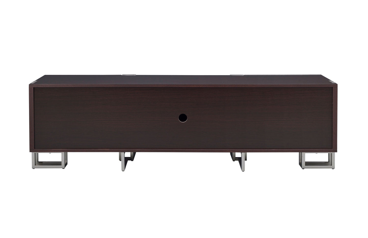 ACME Cattoes TV Stand in Dark Walnut & Nickel 91795 - Enova Luxe Home Store