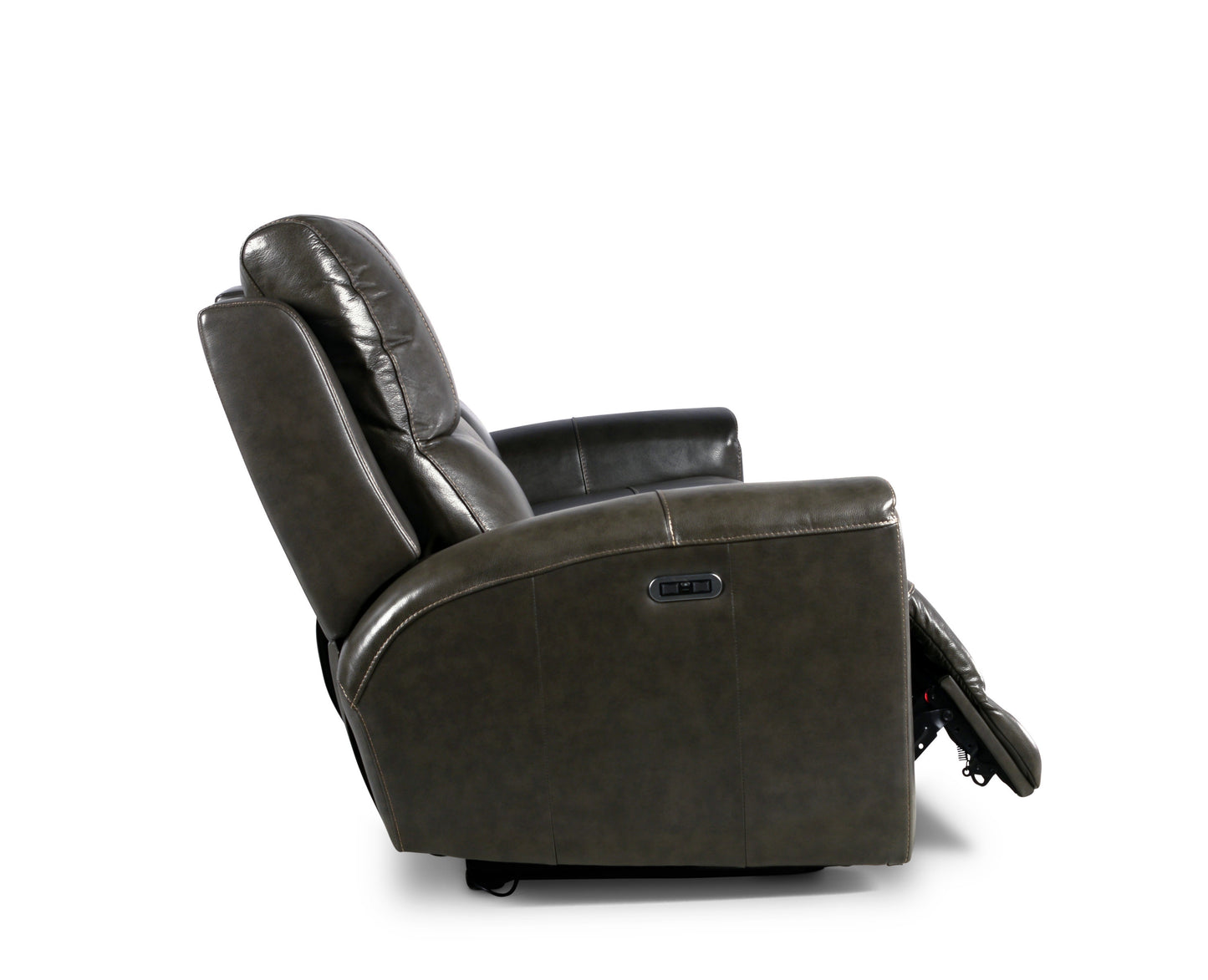 Leather Collection: Contemporary Style, Power Recliners, USB Charging, Grey Sofa & Loveseat with Dual Reclining Seats and Hidden Storage - Enova Luxe Home Store