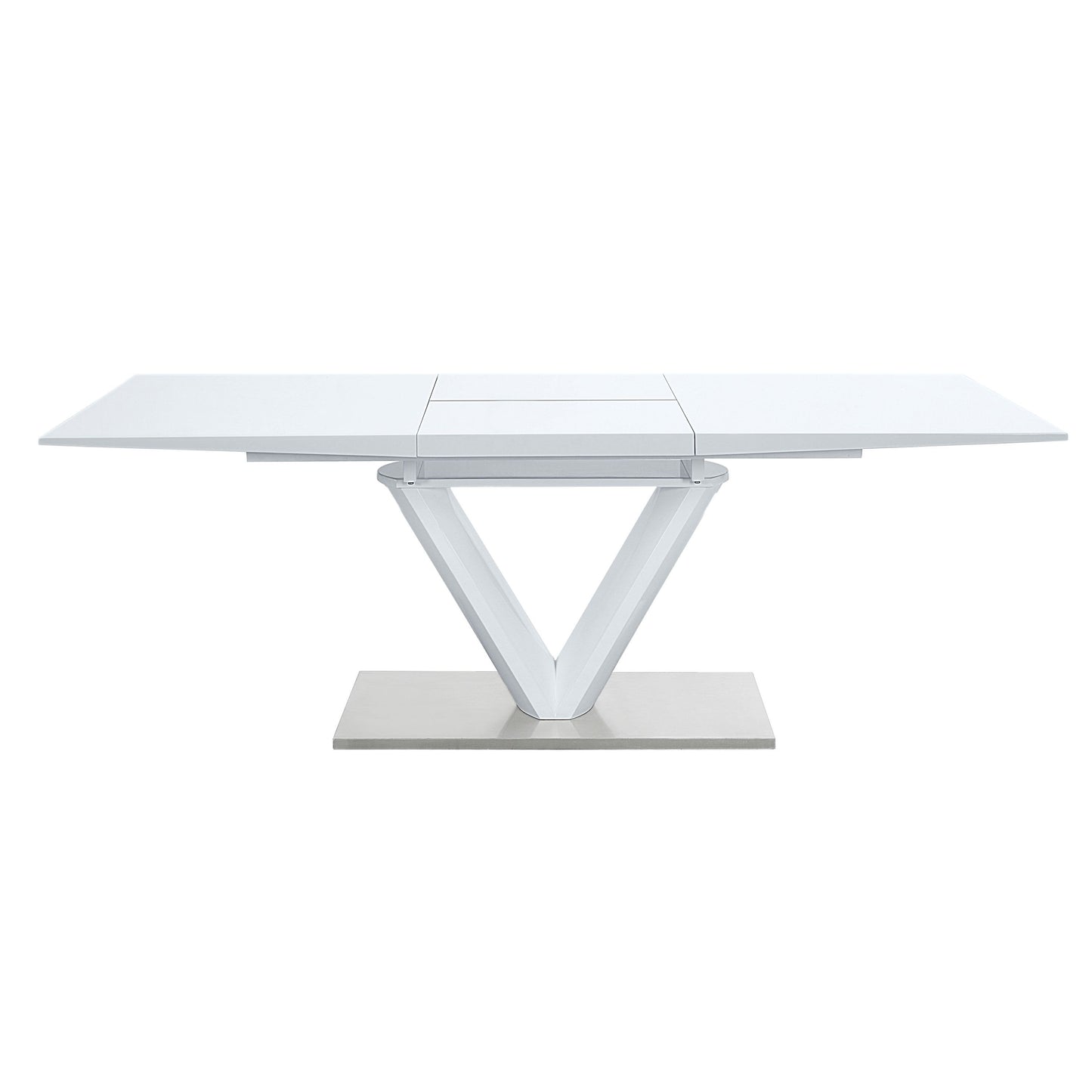 ACME Gallegos Dining Table, White High Gloss Finish DN01947