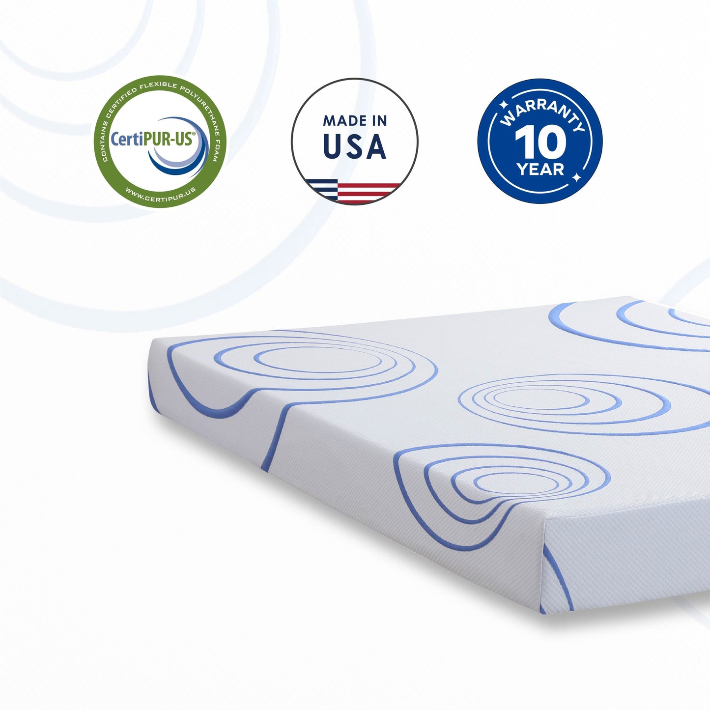 8 Inch Made in USA Bamboo Charcoal Infused Gel Memory Foam Mattress in a Box, CertiPUR-US Certified, CalKing Mattress with Fiberglass Free Cover, Medium