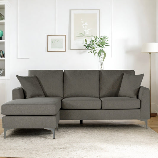 78 inch Wide Upholstered Sectional Sofa & Chaise - Enova Luxe Home Store