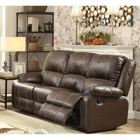 ACME Zuriel Sofa (Motion) in Brown PU 52280 - Enova Luxe Home Store