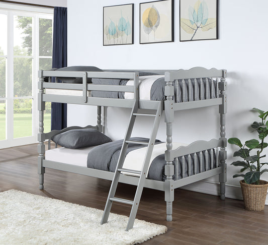 ACME Homestead Twin/Twin Bunk Bed in Gray Finish BD00864 - Enova Luxe Home Store