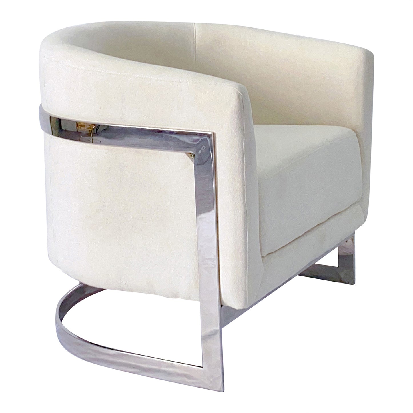 White and Silver Sofa Chair - Enova Luxe Home Store