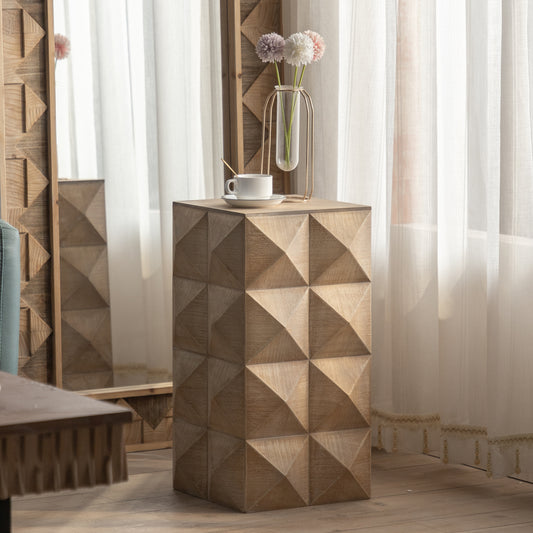 Three-dimensional Embossed  Pattern Design End Table