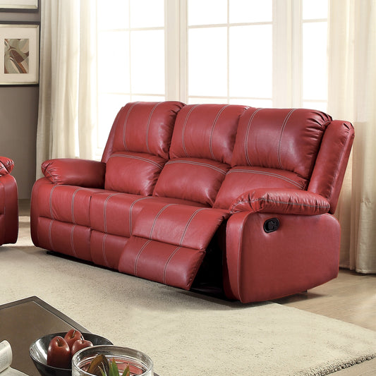 ACME Zuriel Sofa (Motion) in Red PU 52150 - Enova Luxe Home Store