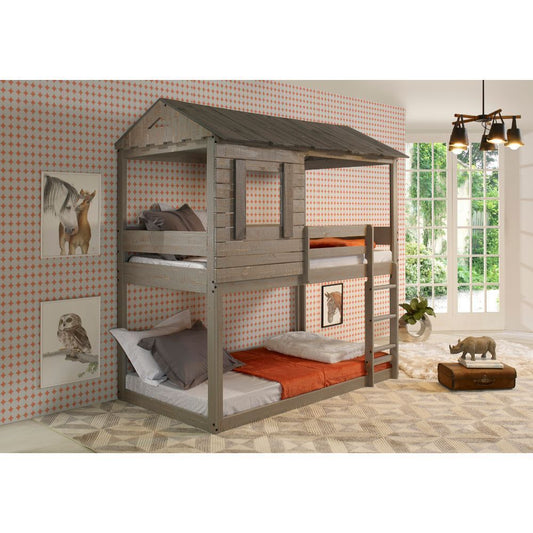 ACME Darlene Twin/Twin Bunk Bed, Rustic Gray 38140 - Enova Luxe Home Store